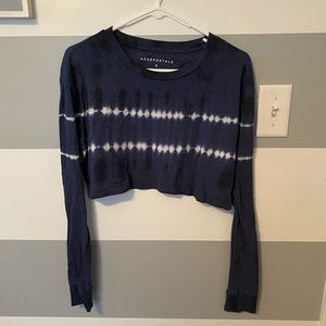 Blue and White Aero Crop Top/ Offers Welcome